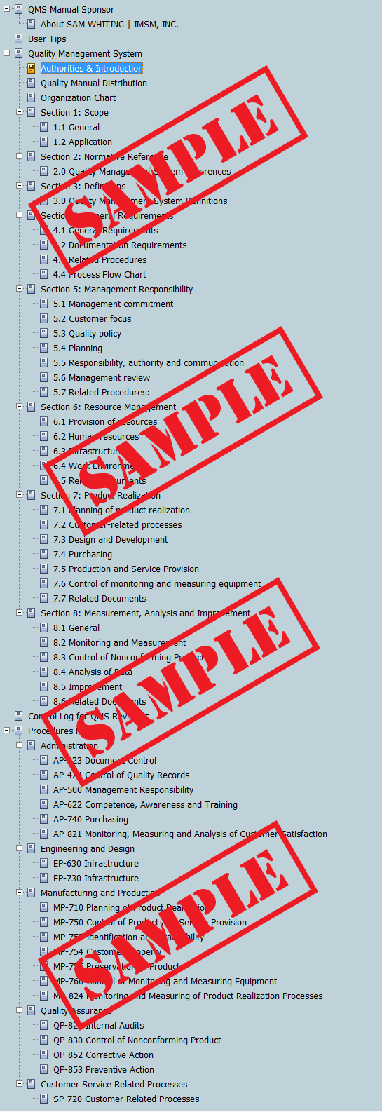 iso quality & procedure manual template